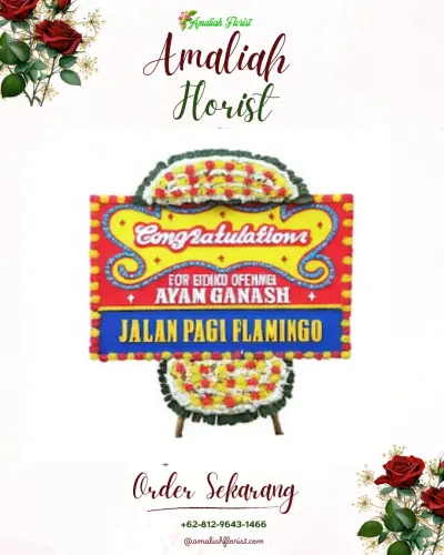 Bunga Papan Congratulation di Simpang Tanjung